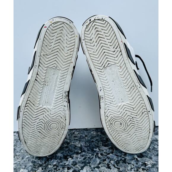Off-White Men\'s Mid-Top Vulcanized Canvas Sneakers White/Black, Size 40 It main image 9